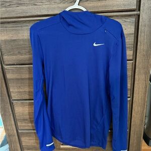 Mens Nike Blue Dri-fit Long Sleeve Running T-Shirt - Size Small